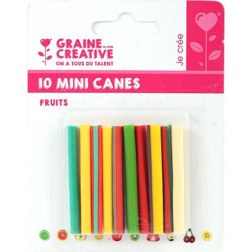 10 mini FIMO canes to slice 5 x 0.5 cm - Fruits