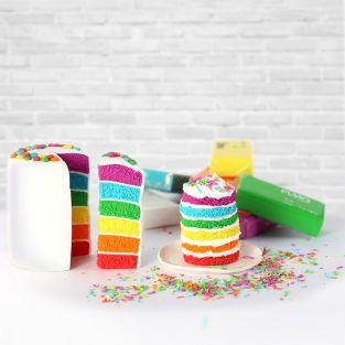 Kit Rainbow Cake made of polymer clay