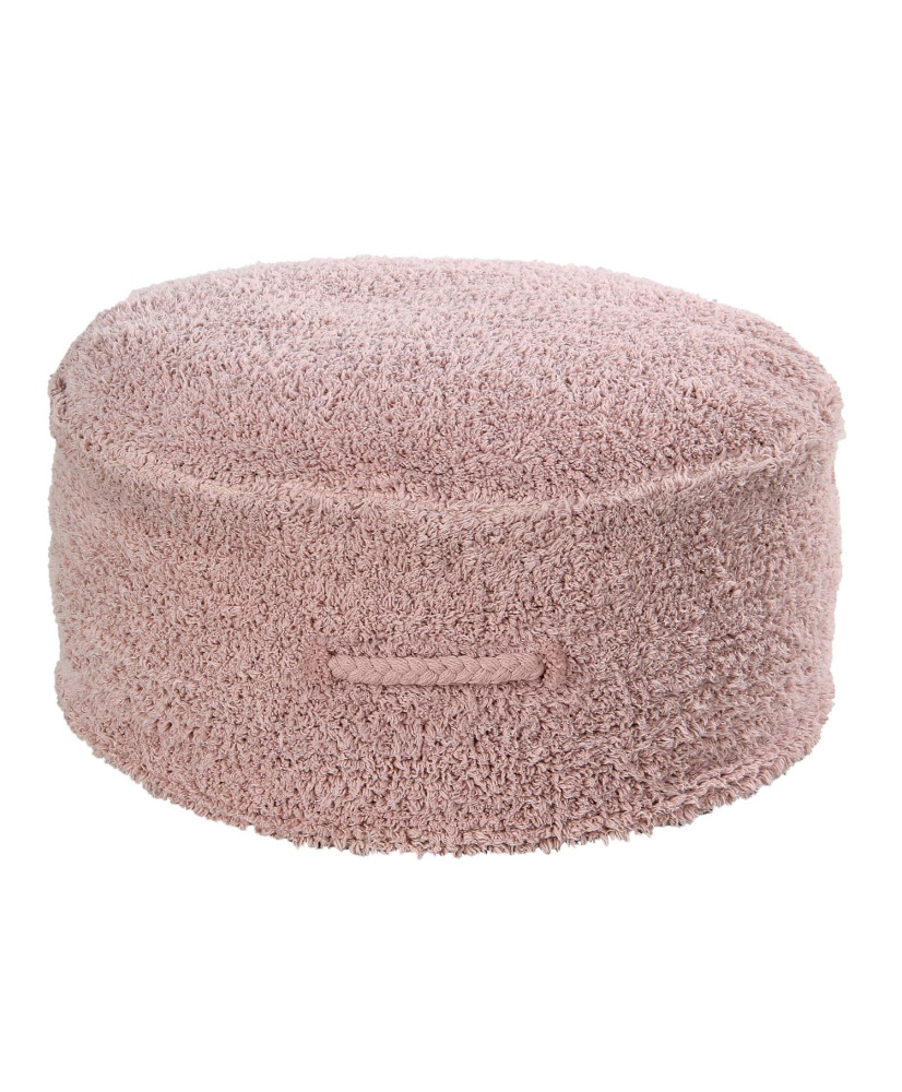 Pouf marron clair en coton 50 x 50 x 20 cm