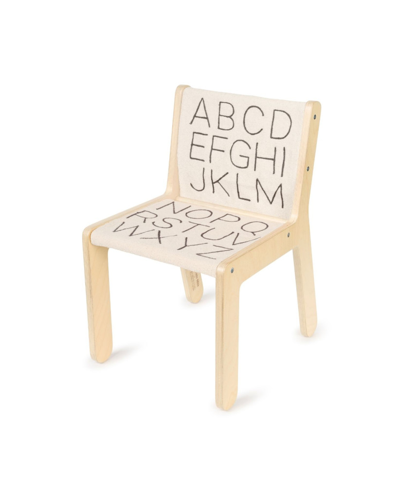 Sedia per bambini in legno - alfabeto 52 x 31 x 39 cm