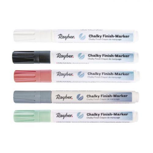 5 Chalky Finish chalk markers with round tip