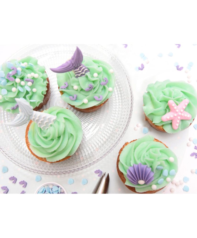 9 decorazioni per torte stelle di zucchero colorate