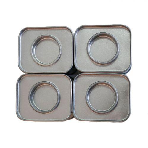 4 small rectangular metal boxes 6 x 5 x 4 cm
