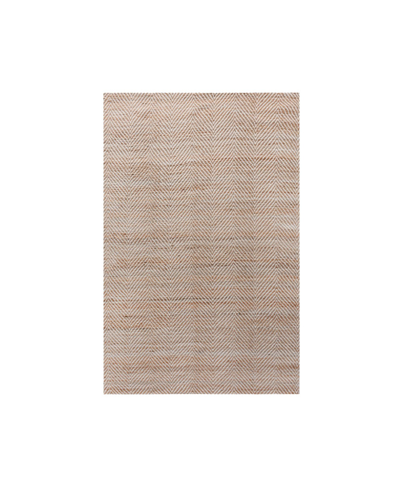 Tappeto tessuto a mano marrone chiaro e avorio 160 x 230 cm