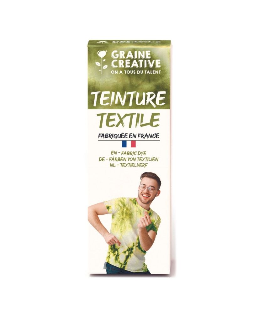 Peinture pour textile 100 ml effet tie and die - vert kaki