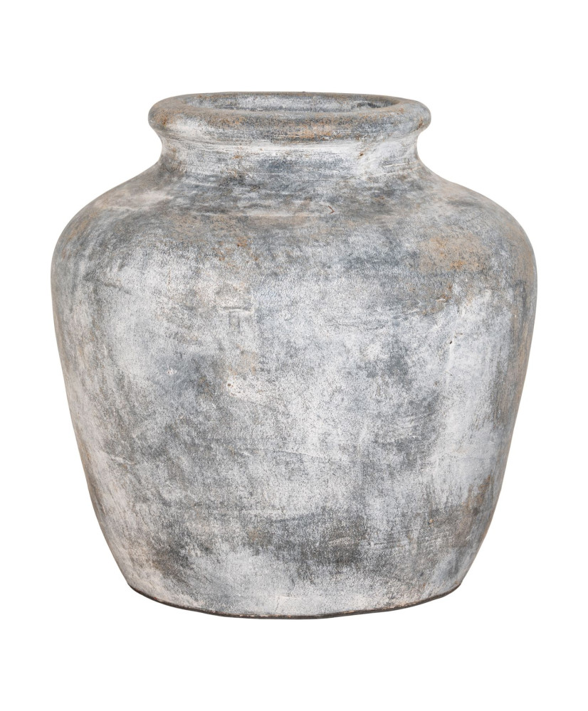 Vase de décoration gris clair antique Ø 30 x 30 cm