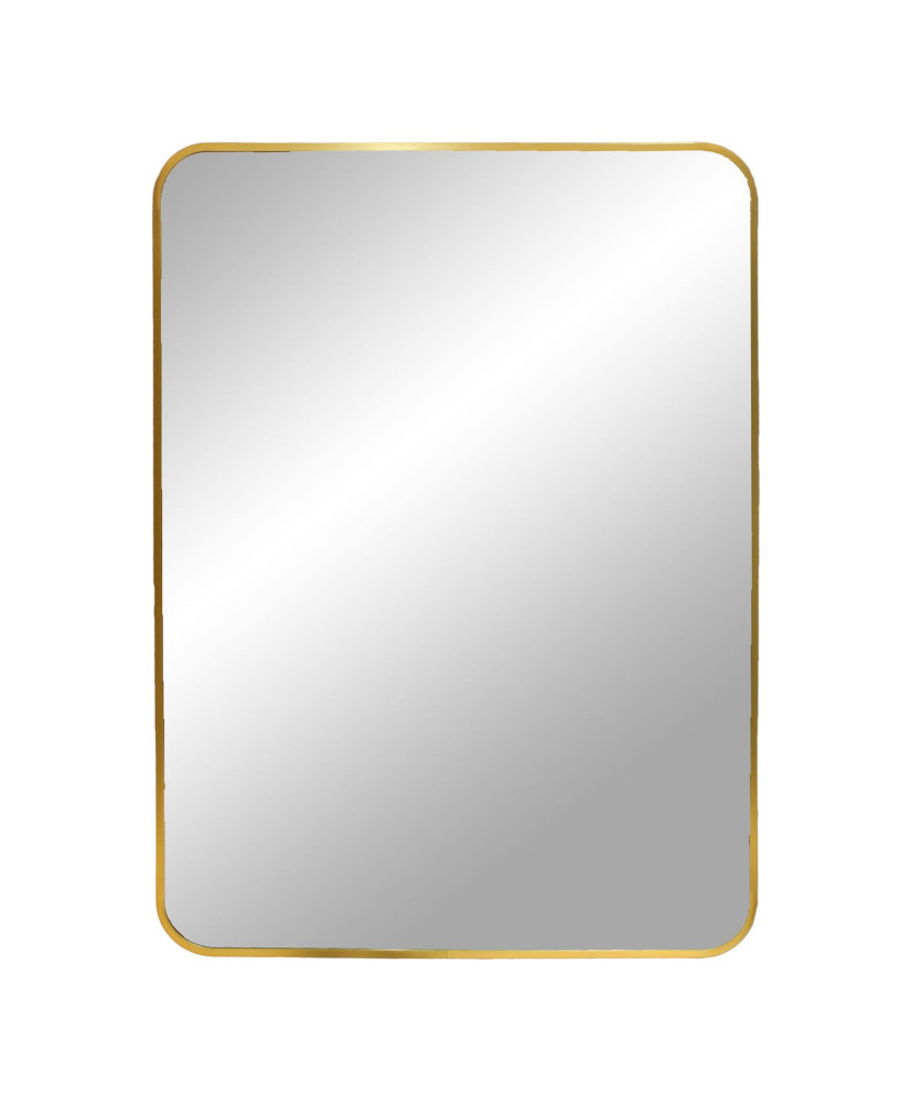 Espejo rectangular con marco de aluminio de cobre 50 x 70 cm