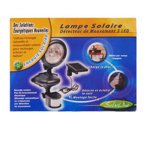 Solar motion detector lamp