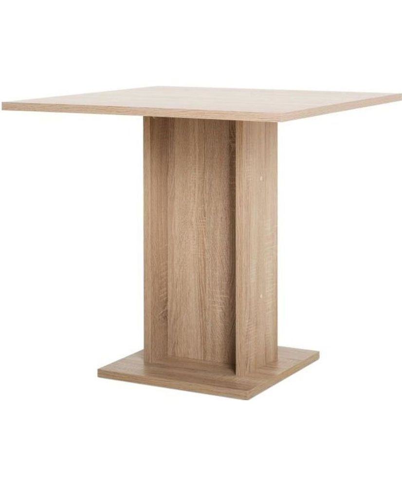 Table à manger carrée classique Gustave 2-4 personnes - Décor chêne 80 x 80  cm