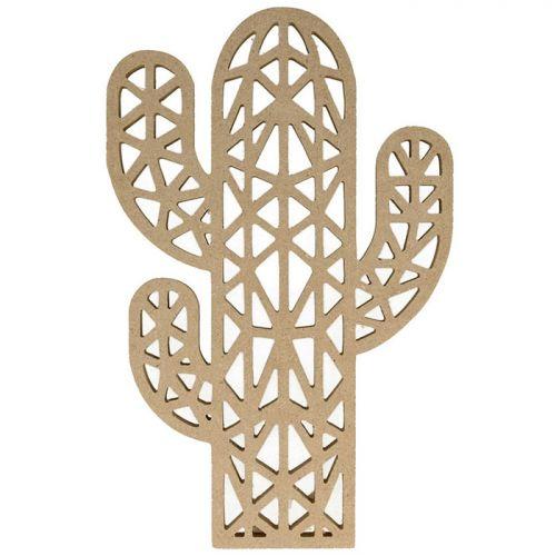 MDF wooden origami silhouette - Cactus 25 cm