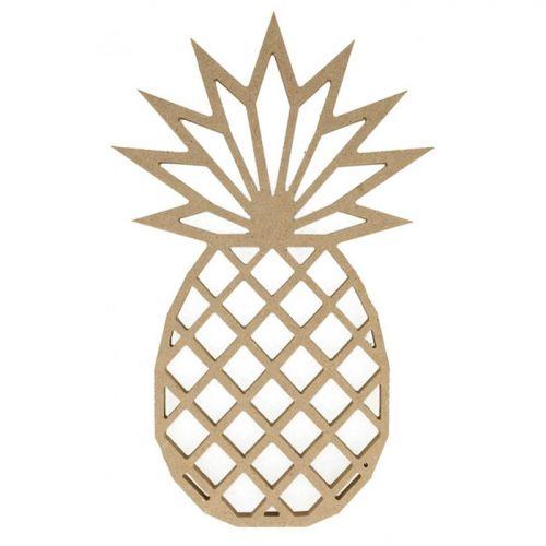 MDF wooden origami silhouette - Pineapple 25 cm