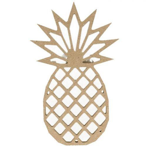MDF wooden origami silhouette - Pineapple 15 cm