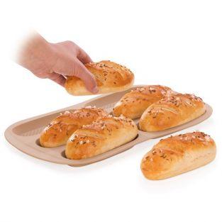 Moule petits pains silicone 6 empreintes 14 x 5,5 cm