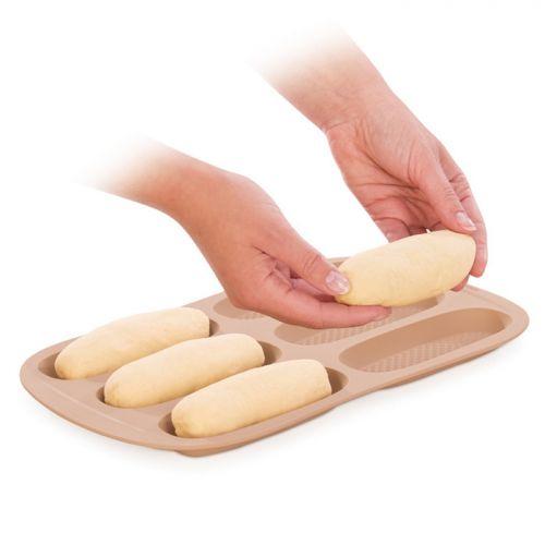 Silicone Bread roll moulds 6 holes 14 x 5.5 cm 
