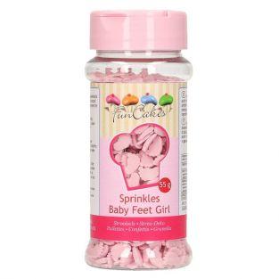 Décorations en sucre pour babyshower - Pieds de bébé rose