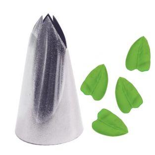 Stainless steel pastry Nozzle - Large leaf