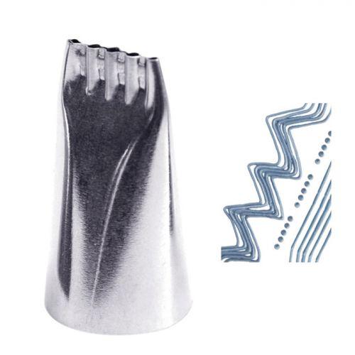 Stainless steel pastry Nozzle - points & lines