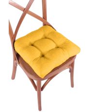 Galette de chaise 40 x 40 x 5 cm - Jaune