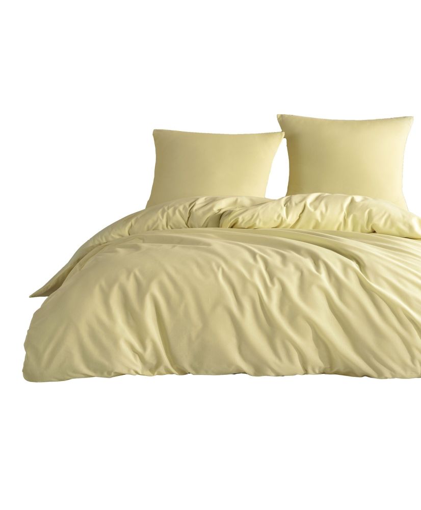 Parure de lit unie 240 x 220 cm - Jaune Parure de lit unie 240 x 220 cm - Jaune