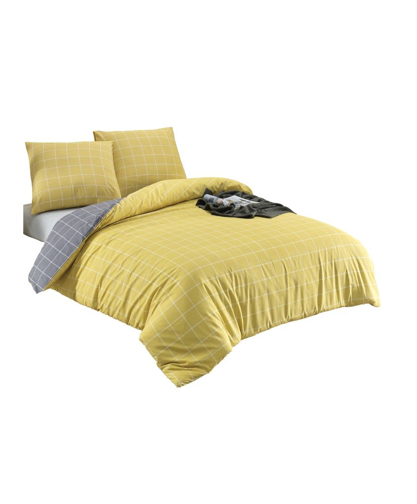 Parure de lit TRENDY 260 x 240 cm - Jaune Parure de lit TRENDY 260 x 240 cm - Jaune
