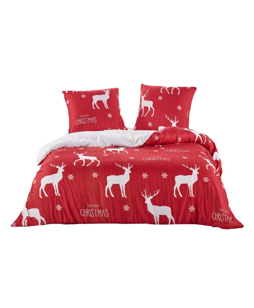 Parure de lit Noël 240 x 220 cm - Rouge Parure de lit Noël 240 x 220 cm - Rouge