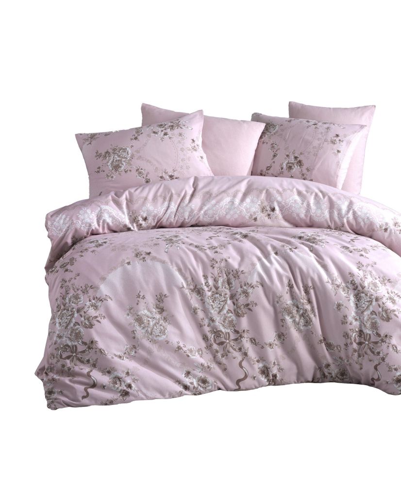 Parure de lit FLOWER 240 x 220 cm - Rose Parure de lit FLOWER 240 x 220 cm - Rose