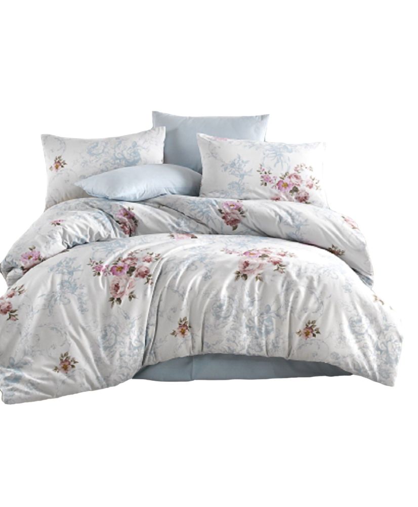 Parure de lit CLARA 240 x 220 cm - Bleu Parure de lit CLARA 240 x 220 cm - Bleu