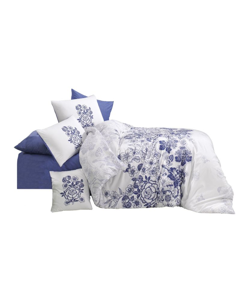 Parure de lit ARMINA 260 x 240 cm - Bleu Parure de lit ARMINA 260 x 240 cm - Bleu