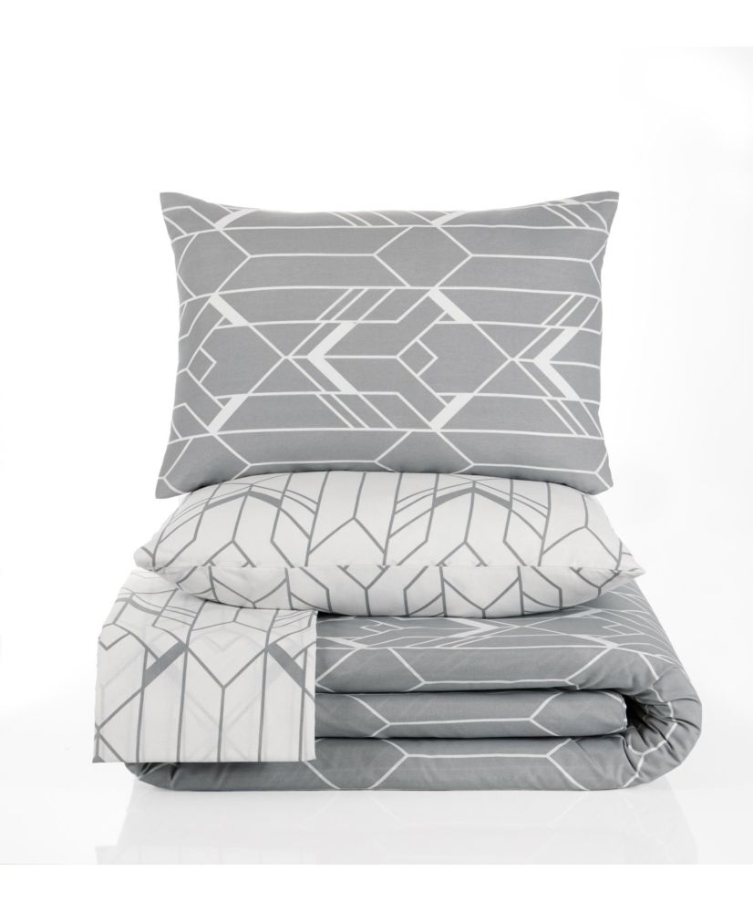 Parure de lit AGATHA 260 x 240 cm - Gris Parure de lit AGATHA 260 x 240 cm - Gris