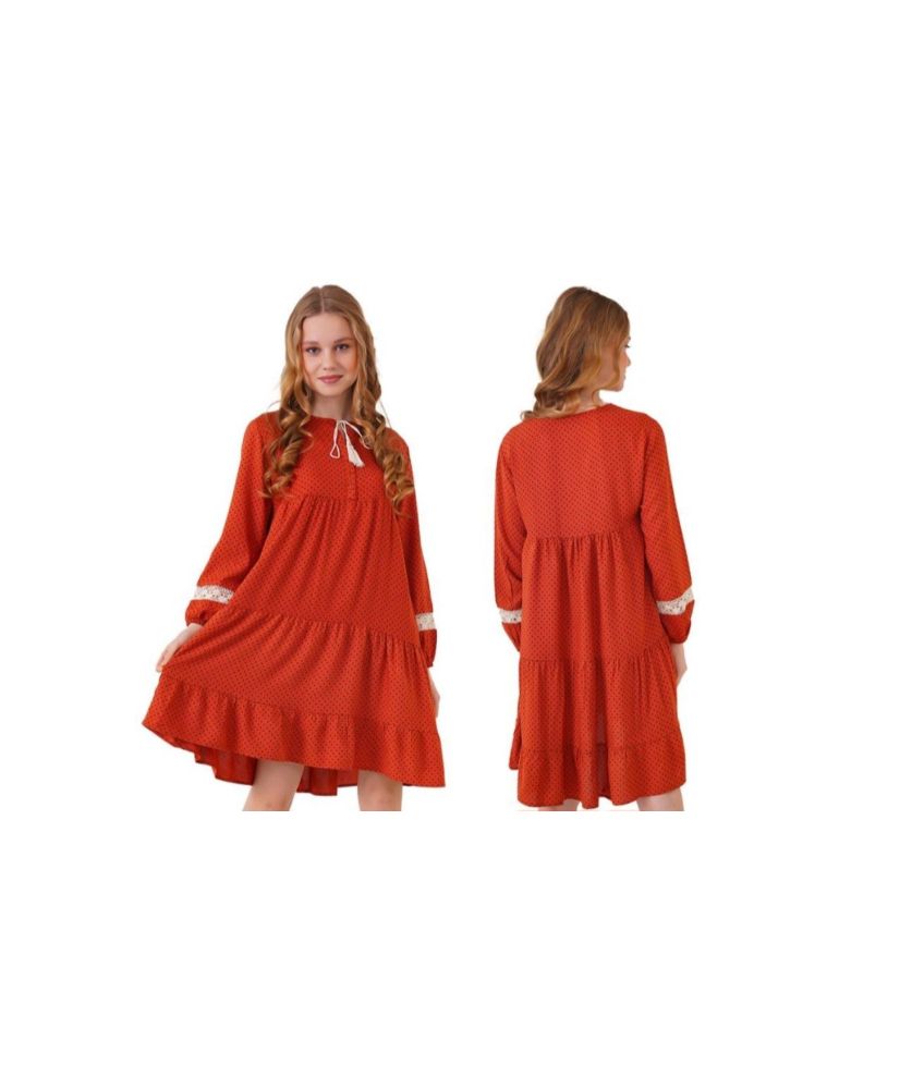 Robe volantée taille 40 - Rouge