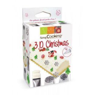 Kit de douilles à pâtisserie 3D - Edition Noël