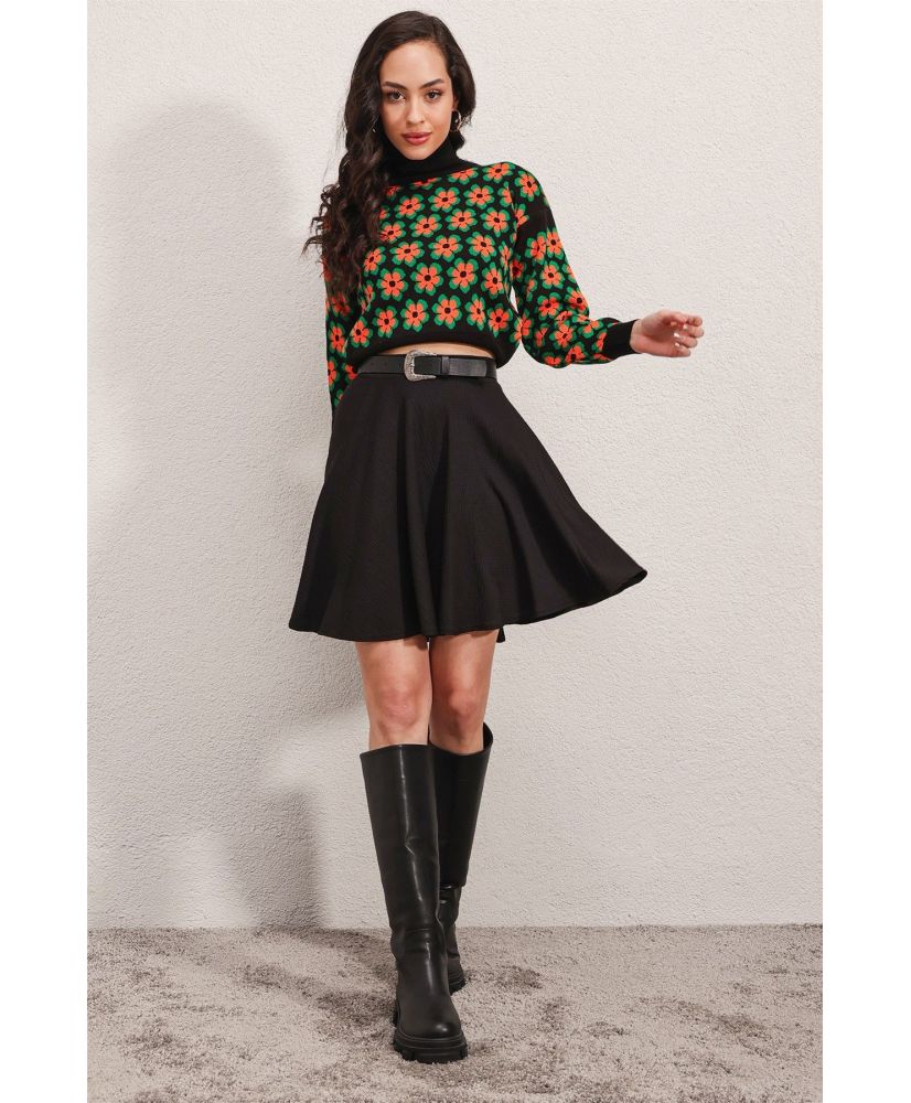 Mini jupe évasée taille 36 - Noir Mini jupe évasée taille 36 - Noir