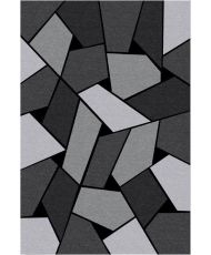 Tapis de salon Géométrique 120 x 180 cm - Gris