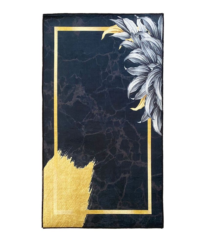 Tapis d'intérieur Feuille 160 x 230 cm - Noir