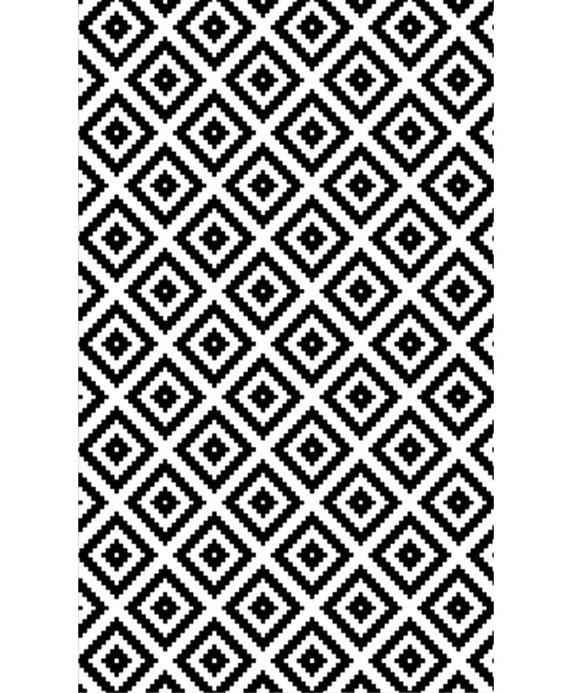 Tapis de salon Black&White 80 x 150 cm - Noir