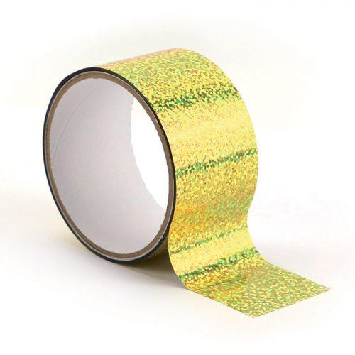 Queen tape holographique 8 m x 4,8 cm - Doré