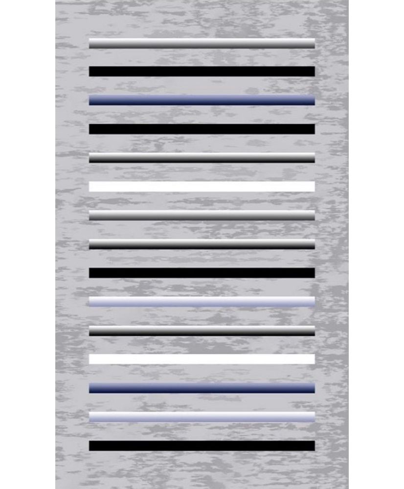 Tapis de salon à rayures 200 x 290 cm - Gris