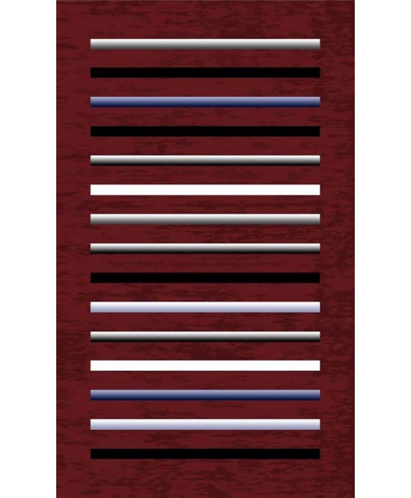 Tapis de salon à rayures 200 x 290 cm - Rouge