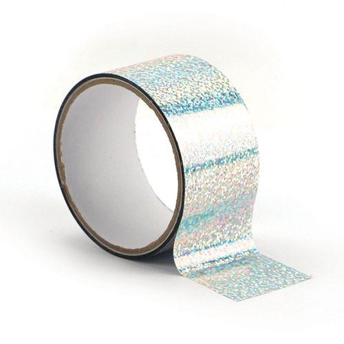 Queen tape holographique 8 m x 4,8 cm - Argenté