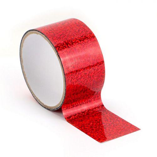 Queen tape holographique 8 m x 4,8 cm - Rouge