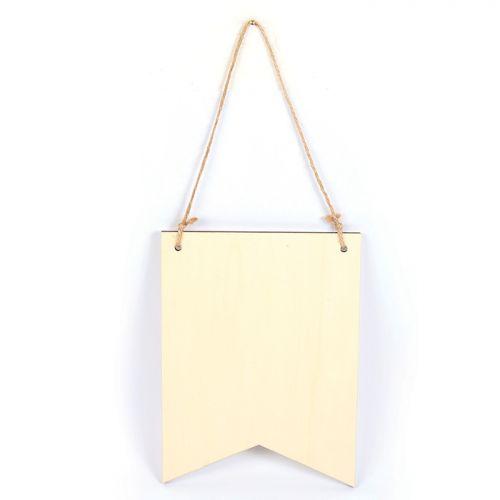 Wooden pennant suspension 20 x 15 cm - 2-pointed