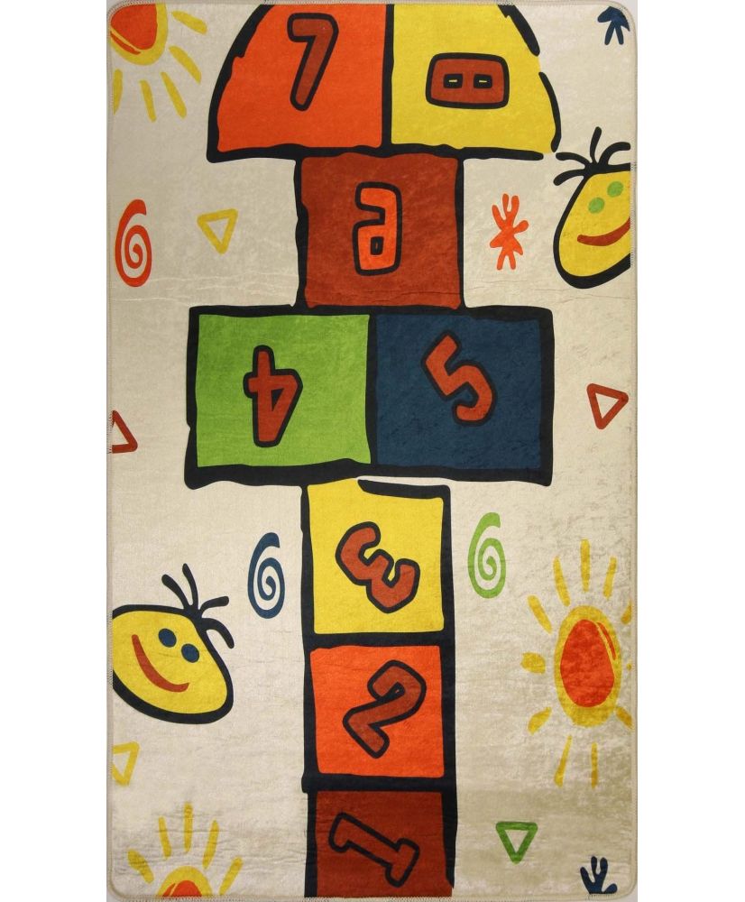 Tapis enfant Marelle 80 x 150 cm - Multicolore Tapis enfant Marelle 80 x 150 cm - Multicolore