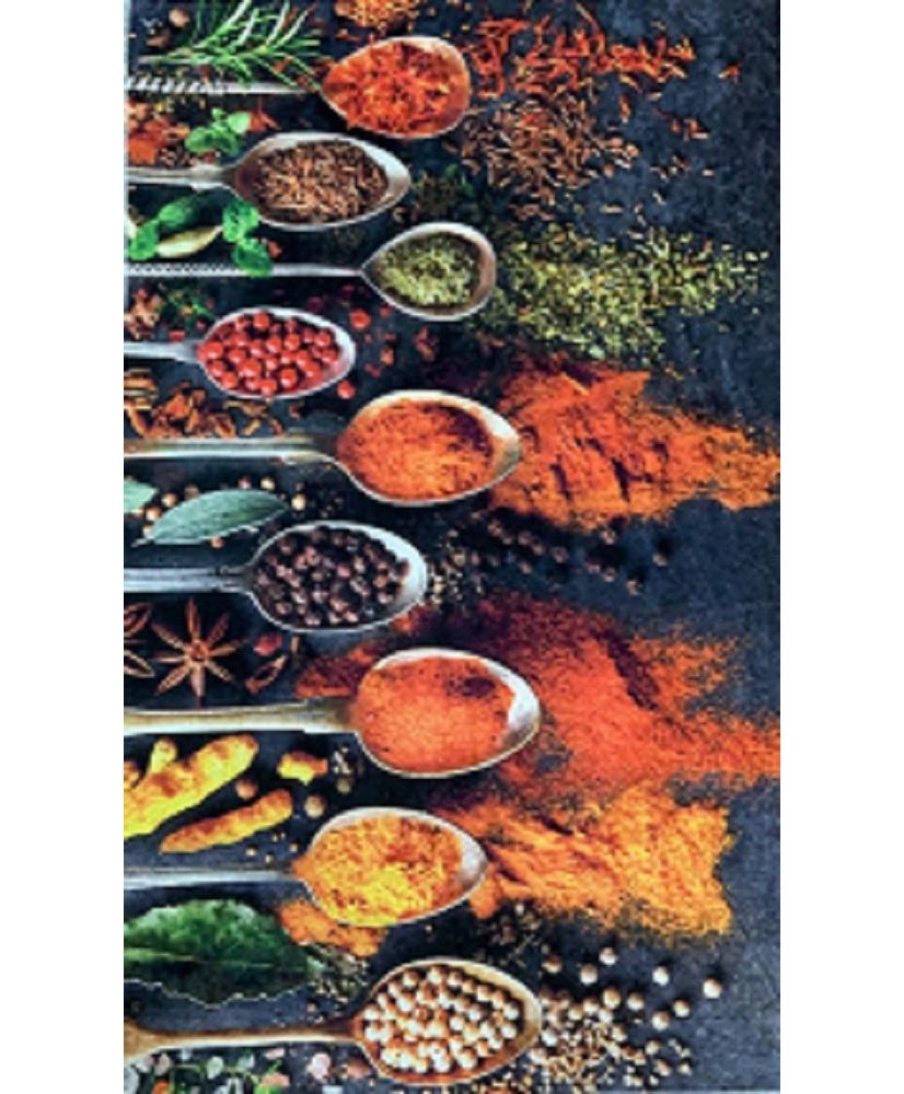 Tapis de cuisine imprimé 50 x 80 cm - Multicolore