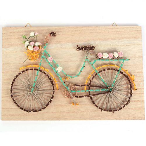 Kit cuadro de madera String Art 30 x 20 cm - Bicicleta