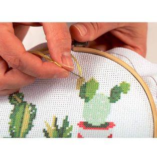 Embroidery hoops kit Ø 15,5 cm - Cactus