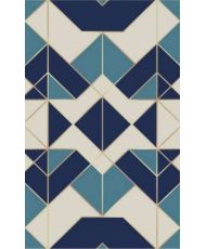 Tapis d'intérieur Triangle 80 x 150 cm - Bleu