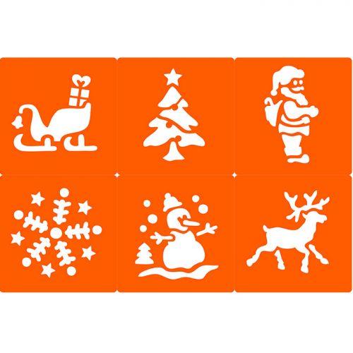 Pochoirs de Noël Réutilisables Speyang 16 Pièce Noël Pochoir Kit Pochoir en Plastique Noel les Fenêtres et les Murs Pochoir Noel Peinture pour les Cartes de Noël DIY Modèle de Pochoirs de Noël