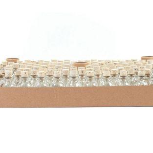 105 mini glass bottles 6 cm with cork