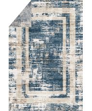 Tapis d'intérieur réversible 160 x 230 cm - Bleu