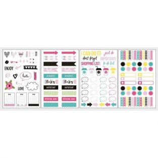 131 Stickers for Bullet Journal - Bright colors